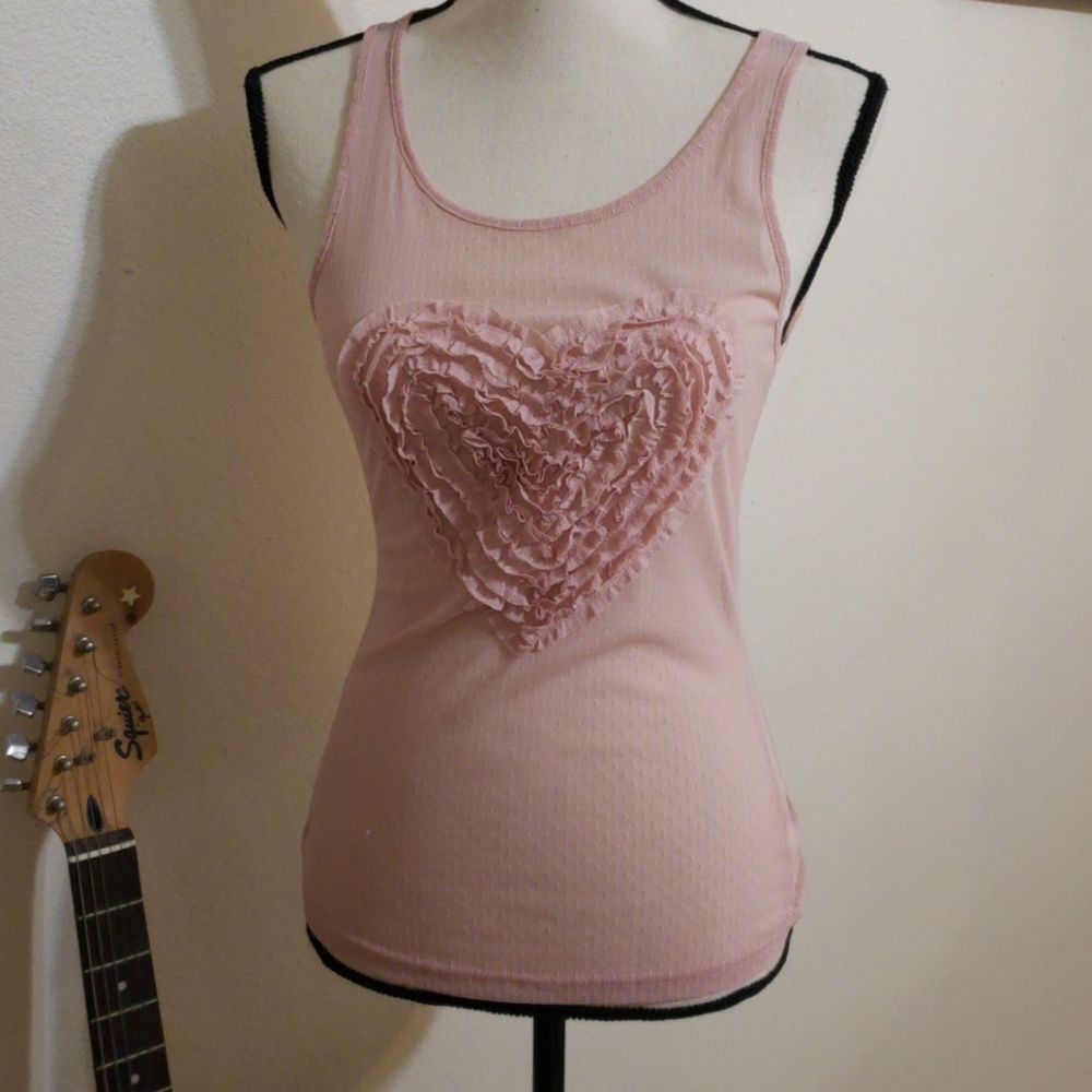 Sheer bebe tank top